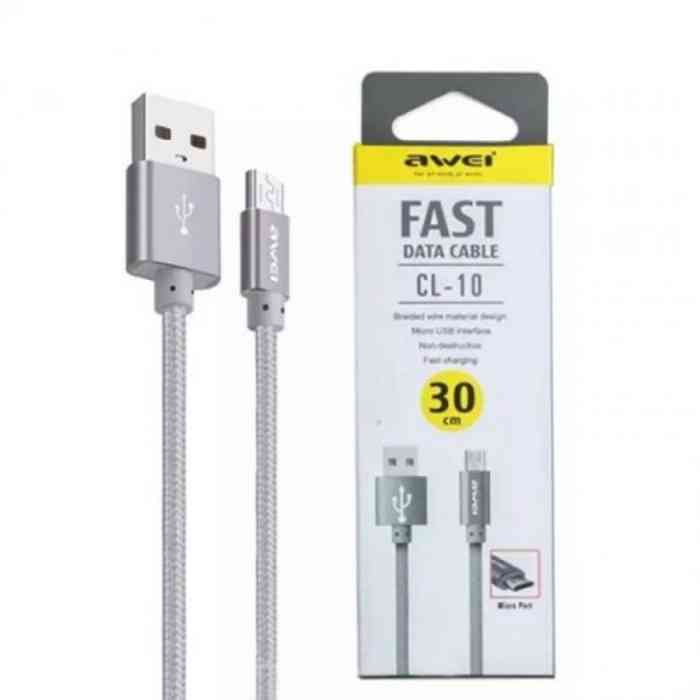 Awei Cl-10 30cm usb to micro fast data cable